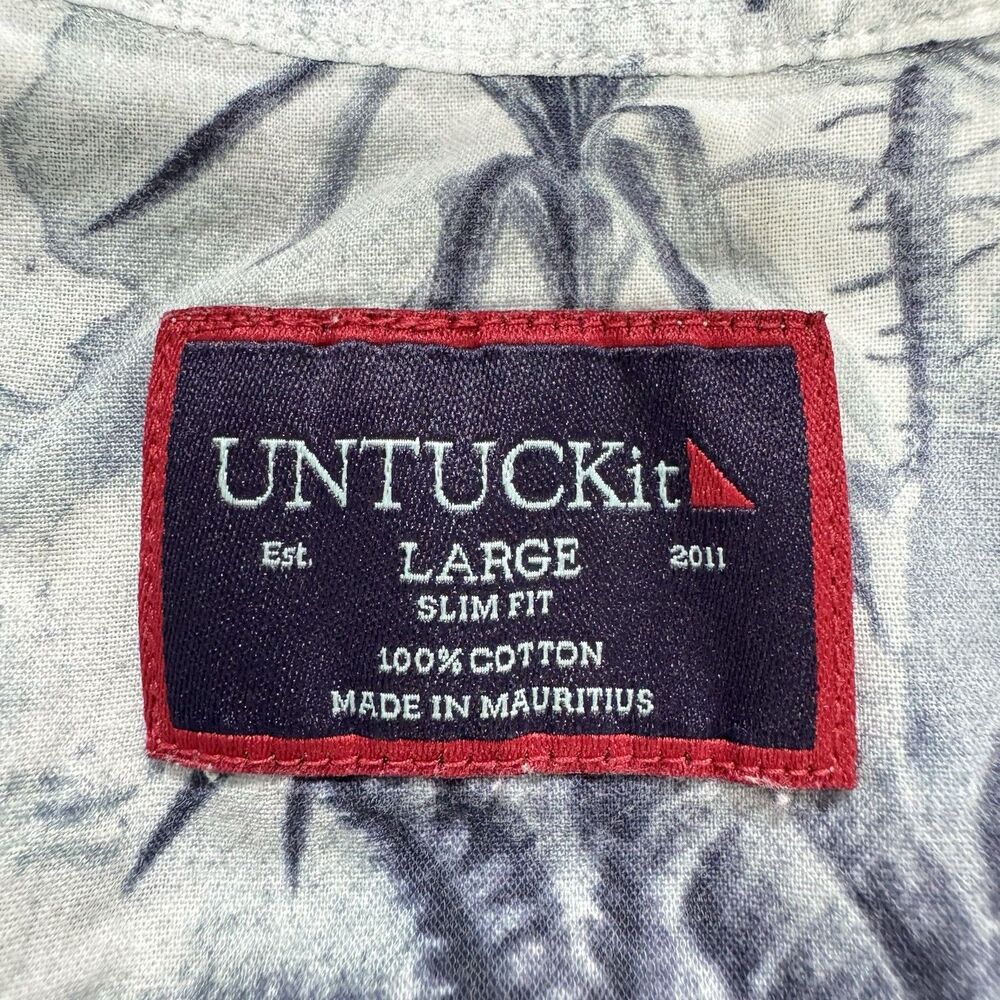 UNTUCKit Short Sleeve Button Down Men's Large Slim Fit AOP Tropical Floral - Picture 5 of 10
